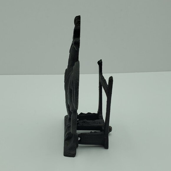 Cast Iron Rooster Napkin Holder Rustic Black Metal Rooster Letter Holder - Picture 5 of 8